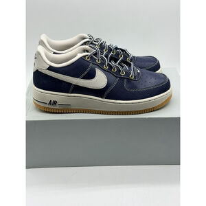 Nike Air Force 1 Low GS Navy White 748981-401 Youth 6Y Womens 7.5 Shoes